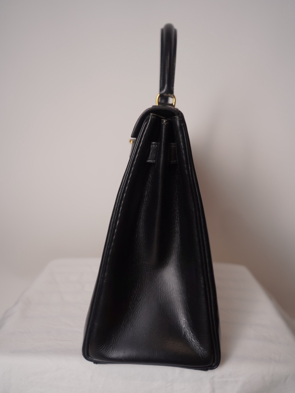 Hermès Vintage Kelly 32 Sellier Black Box GHW 1979 - Picture 4 of 12
